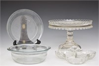 Pressed Glass Cake Stand and More