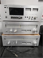 YAMAHA CASSETTE PLAYER AND 2 STEREO TUNERS