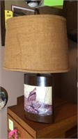 Leather covered Table lamp