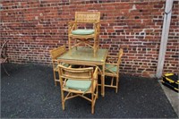 5pc Rattan Table w/ chairs