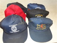 6 fire department ball caps