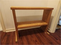 HOMEMADE WOODEN SHELVING UNIT