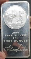 (10) Troy oz. Silver Bar, Sold by the Ounce