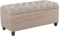 Homepop large tufted storage bench