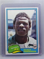 Rickey Henderson 1981 Topps