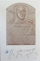 Authentic Cy Young Signed Hall of Fame Postcard