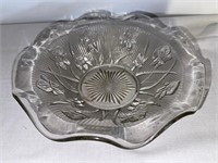 Jeannette Glass Iris Herringbone Marigold Bowl