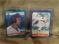 (2) Mint 1986 Will Clark Rookie Baseball Cards