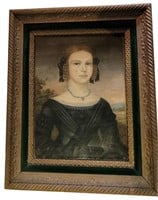 ANTIQUE PASTEL PORTRAIT OF YOUNG GIRL