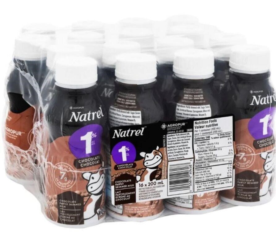 16-Pk Natrel Chocolate Milk, 200ml