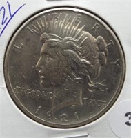 1921 Peace Silver Dollar.