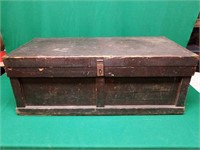 Wooden Chest with Metal Inserts