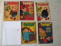 5 different 1950 comicbooks with damage
