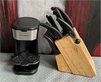 11 - BONSEN COFFEE MAKER & MIRACLE BLADE KNIVES
