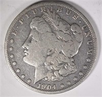 1904-S MORGAN DOLLAR, VG/F KEY DATE