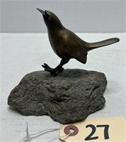 Bronze Bird Sculpture by Charles Reussner