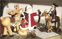 Christmas Teapot And Figurines
