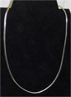 18" Sterling Silver Rectangular Link Necklace