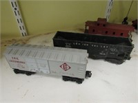 3 Lionel train cars