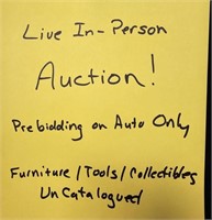 IN PERSON AUCTION-PREBIDDING ON CATALOG ITEMS ONLY