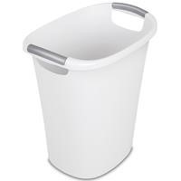 6 Gal White Polypropylene Wastebasket