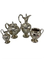 John Sherwood&Son Plated Silver Coffee/Tea Set