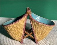 Majolica Double Basket Planter