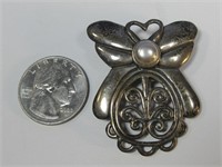 Sterling Silver  Butterfly Pin Hallmarked