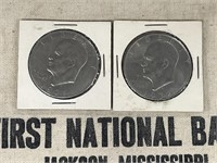 PAIR of Eisenhower Ike Dollars (1971D & 1972D)