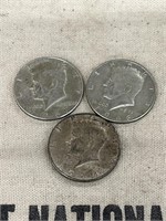 TRIO of Kennedy Half Dollars (1964, 1967, & 1968)