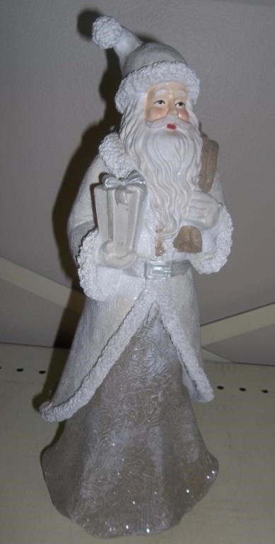 Sparkly Santa Resin Statue