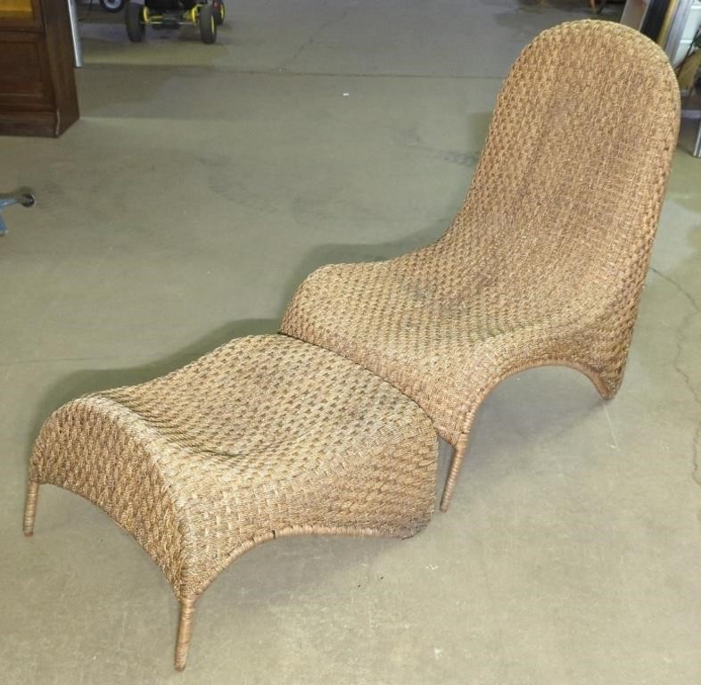 (AF) Spiegel Wicker Style Ratten Lounge Chair w/