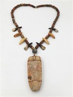 Necklace w/Native American Stone Knife Pendant.