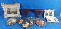 Assorted vintage picture frames with extras