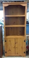 pine wall unit with two doors
