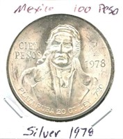 Mexico Silver 100 Peso - 1978