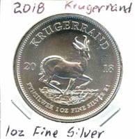2018 Krugerrand 1 oz Fine Silver