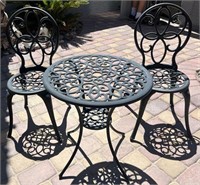 40 - PATIO / GARDEN TABLE W/ 2 CHAIRS