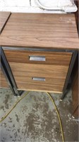Metal storage with drawer and door