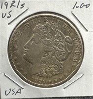 1921 S US Silver Morgan Dollar