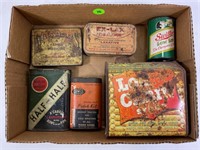 ADVERTISING TINS - CROSS PATCH KIT, EX-LAX, LOG