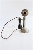 Antique Northern Electric Chrome Candlestick Phone