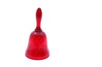 Ruby Red Glass Bell