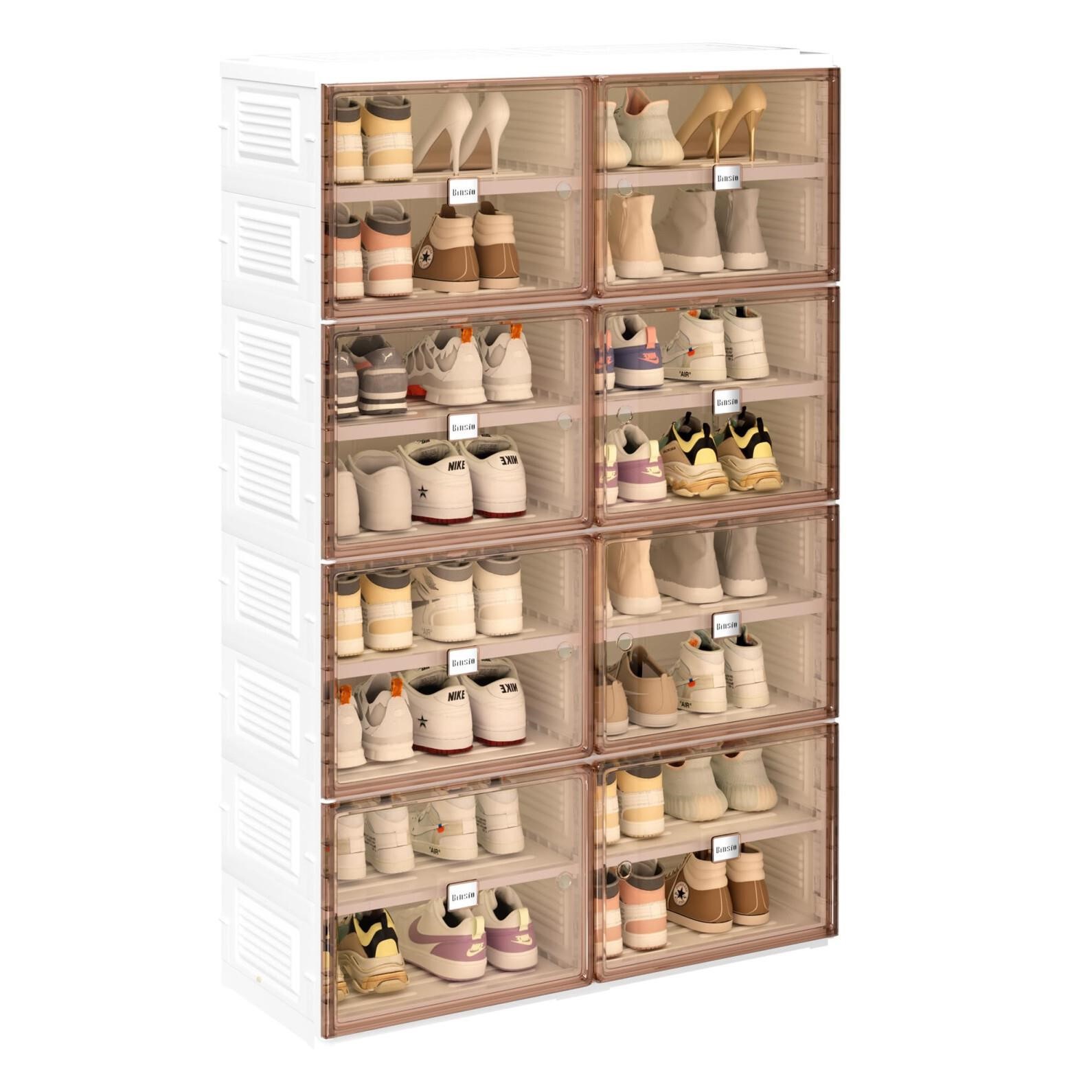 BINSIO Collapsible Shoe Rack Closet Organizers and