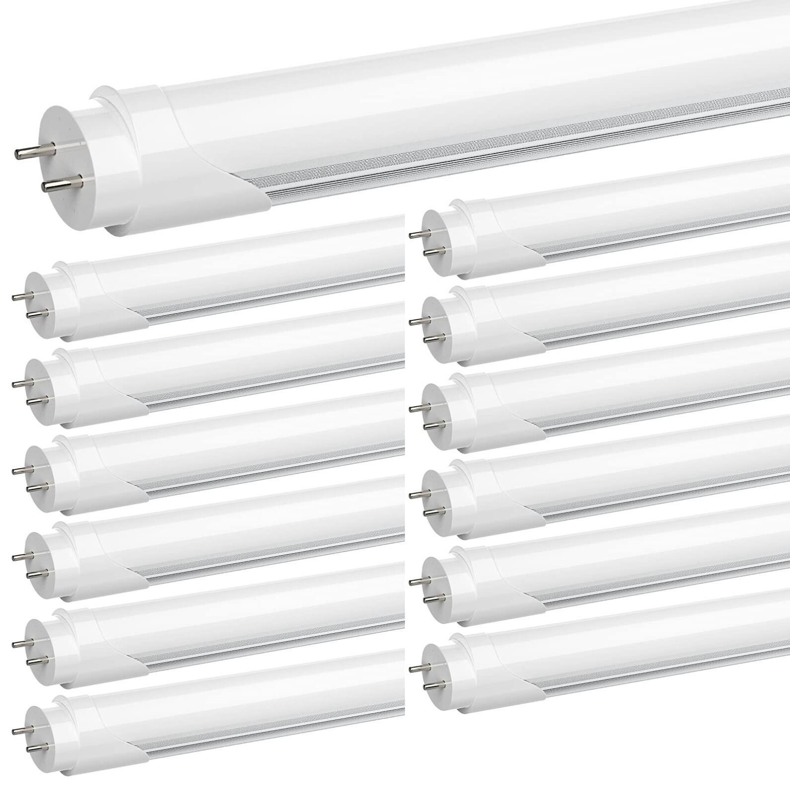 JESLED T8 4FT LED Type B Tube Light Bulbs, 24W 500