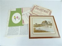 Large Assortment of Vintage Lithographs and