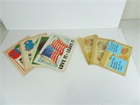 4 1970s Stand Up Pictures and 3 1950s Nursery
