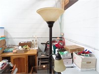 Black Floor Lamp - 71" From Base to Top of Dome