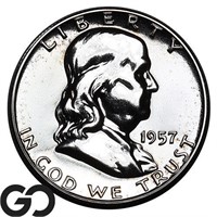 1957 Franklin Half Dollar PROOF, Superb Gem PF