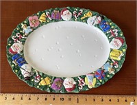 Fitz and Floyd oval Christmas platter